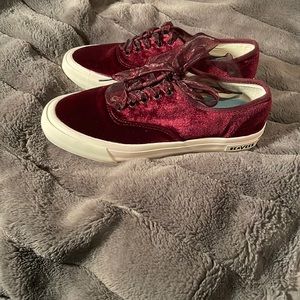 Never worn Burgundy velvet SeaVees